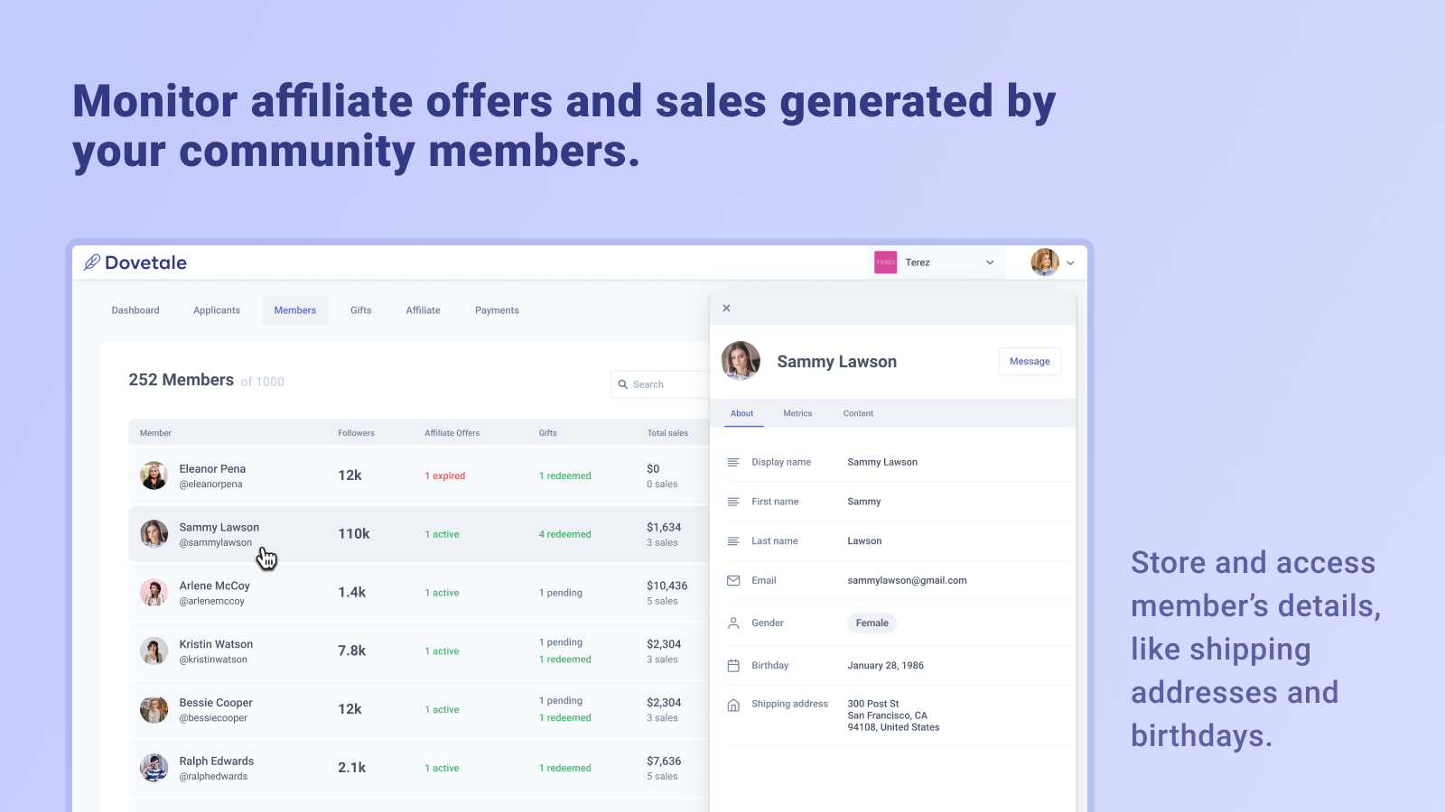 screenshot of Shopify Collabs